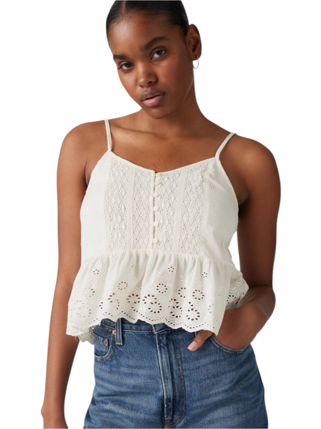 Levi's Cora Blouse In Whisper White Small/Petite